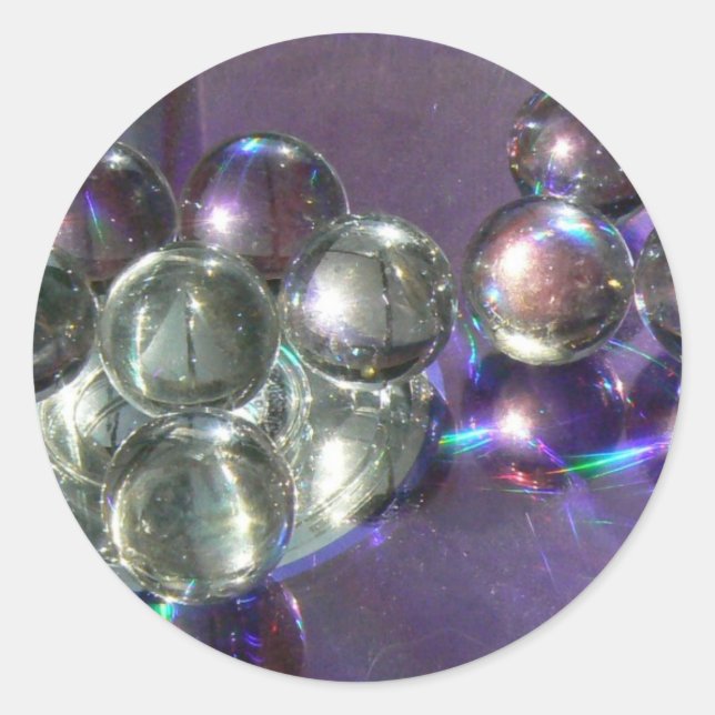 Herrliche Marbles Runder Aufkleber (Vorderseite)