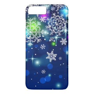 herrliche mehrfarbige Schneeflocken iPhone 8 Plus/7 Plus Hülle