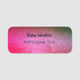 Herrliche Moderne Eleganter Lila Glitzer  Namensschild
