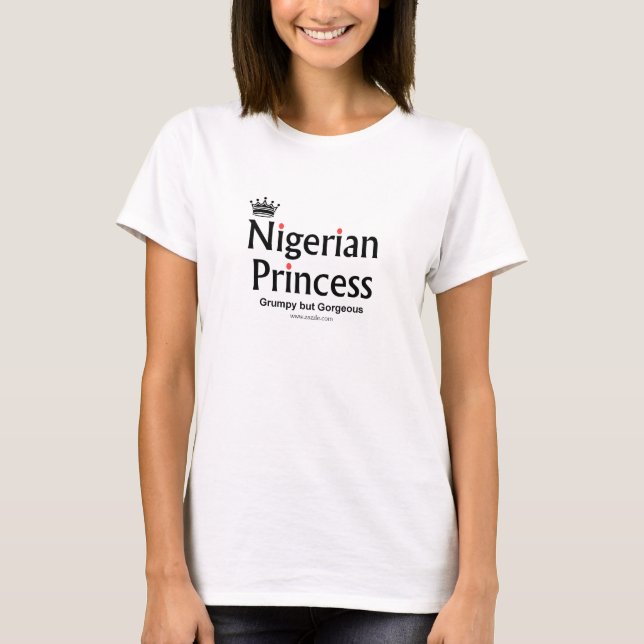 Herrliche nigerische Prinzessin T-Shirt (Vorderseite)