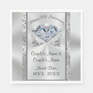Herrliche personalisierte 60. serviette