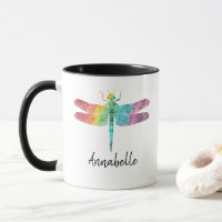 Herrliche Regenbogenwatercolor-Libelle