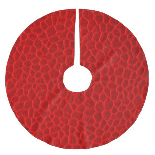 Herrliche rote lederne Beschaffenheit Polyester Weihnachtsbaumdecke