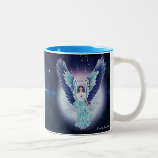 Herrliche Türkis-Saphir-blauer Engels-Tasse Zweifarbige Tasse