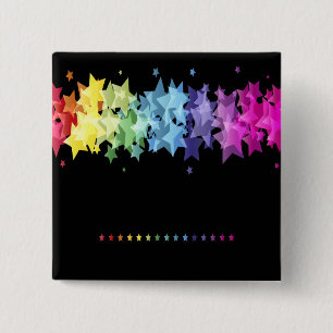 Herrliche und bunte Sterne Button