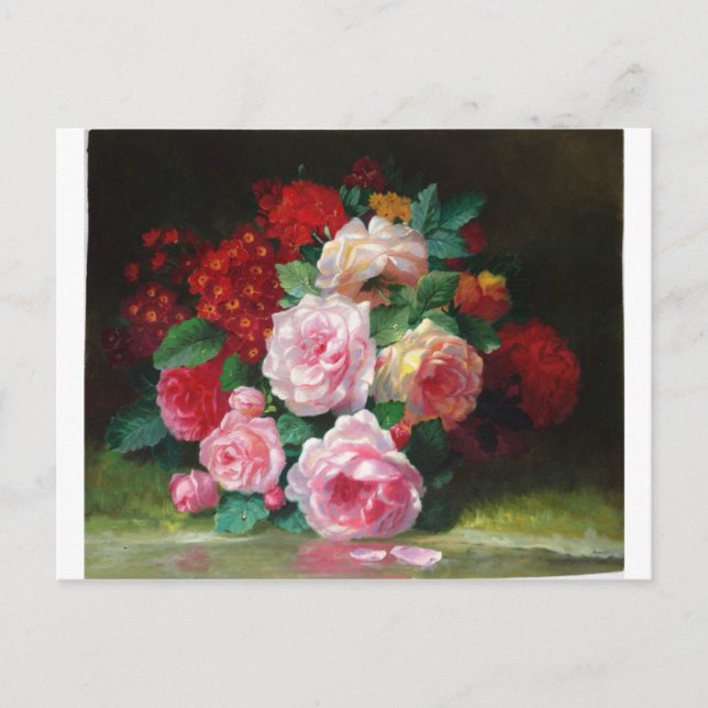 Herrliche Vintage Blume Postkarte (Vorderseite)