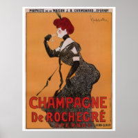 Herrliche Vintage Jugendstil-Champagner-Wertung