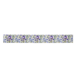 Herrliche violette und blaue Schwertlilie Satinband
