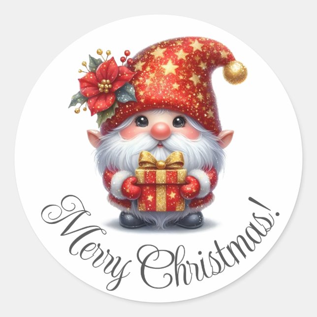 Herrliche Weihnachtsaufkleber Runder Aufkleber (Vorderseite)