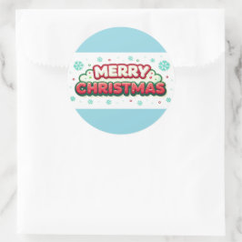 Herrliche Weihnachtsaufkleber Runder Aufkleber