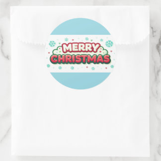 Herrliche Weihnachtsaufkleber Runder Aufkleber