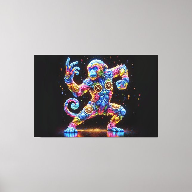 Herrlicher Affenstil Leinwanddruck (Vorderseite)