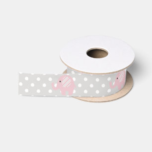 Herrlicher Baby-Elefant im Rosa Satinband