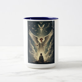Herrlicher himmlischer Engel Kaffeebecher Zweifarbige Tasse
