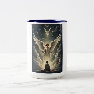 Herrlicher himmlischer Engel Kaffeebecher Zweifarbige Tasse