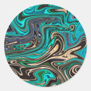 Herrlicher Marmorstil - Paradies Runder Aufkleber