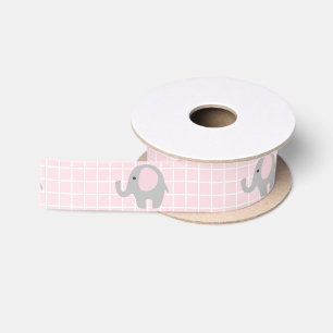 Herrlicher rosa Baby-Elefant Satinband