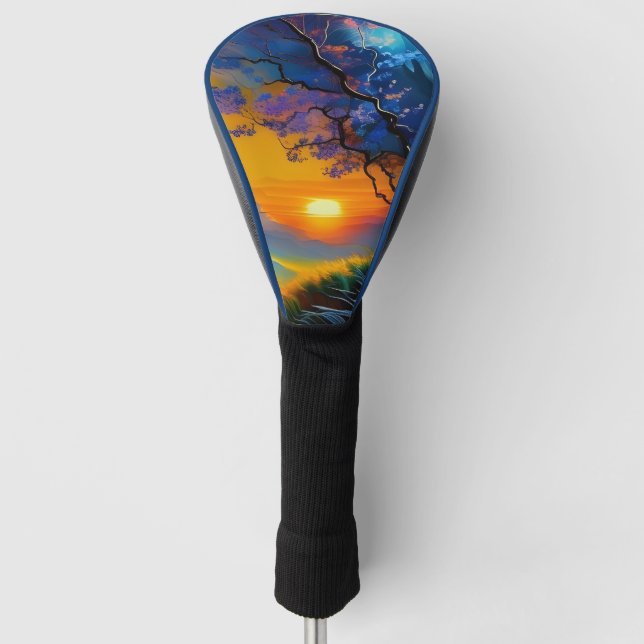 Herrlicher Sonnenaufgang über dem Teich Golf Headcover (Vorderseite)