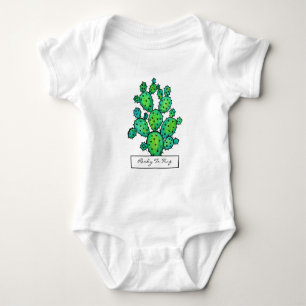 Herrliches Aquarell-stacheliger Kaktus Baby Strampler