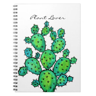 Herrliches Aquarell-stacheliger Kaktus Notizblock