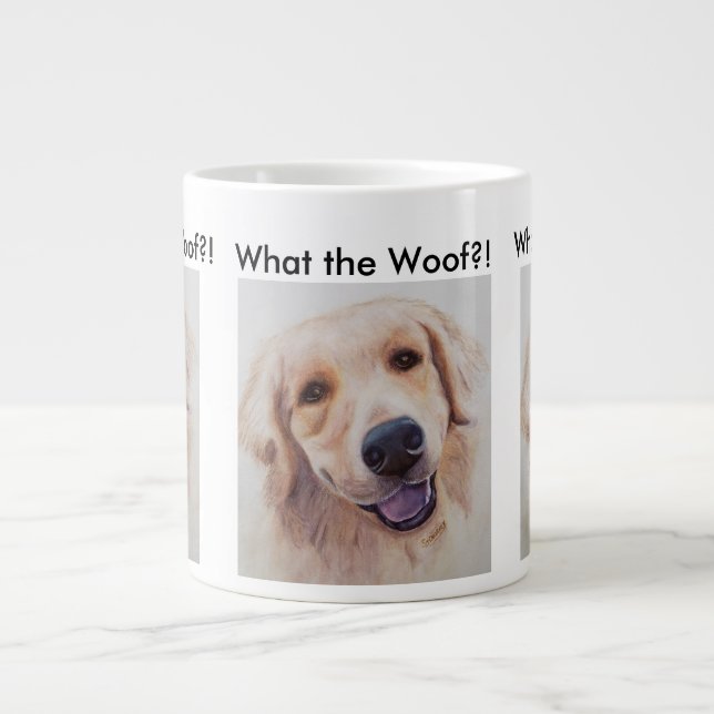 Herrliches goldenes Labrador Jumbo-Tasse (Vorderseite)