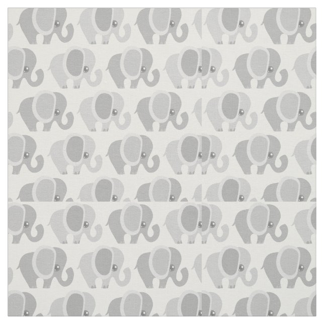 Herrliches graues Elefant-Muster Stoff (Muster)