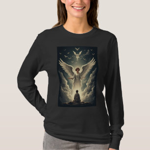 Herrliches Himmlisches Engel Damen Langarmshirt T-Shirt