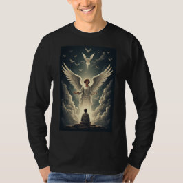 Herrliches himmlisches Engel Männer Langarmshirt T-Shirt