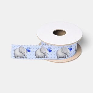 Herrliches Polka-Punkt-Baby-Duschen-Elefant-Party Satinband