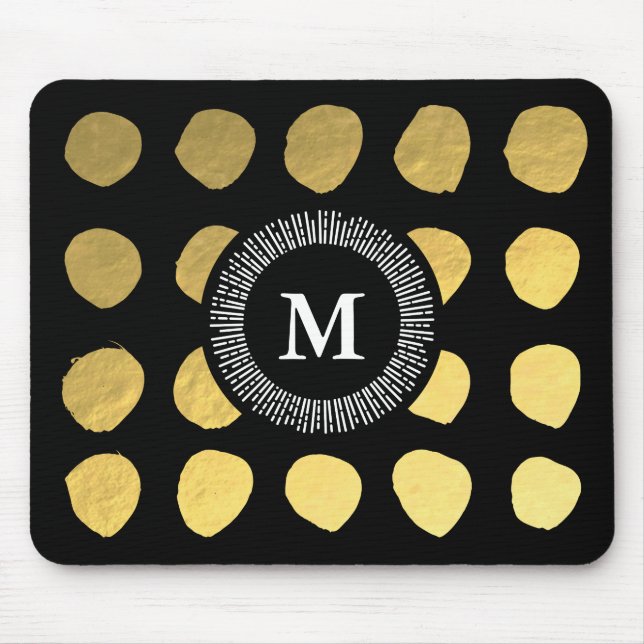 Herrliches schwarzes Gold Mousepad für Ihr Büro (Vorne)