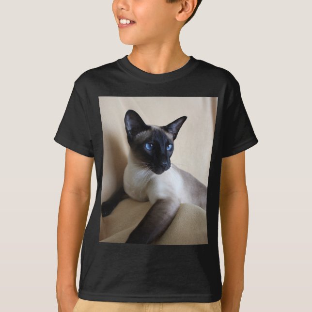Herrliches siamesische Katzen-Gesicht T-Shirt (Vorderseite)