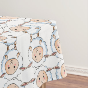 Herrliches Sweet Niedlich Baby Lamb Muster Tischdecke