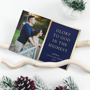 Herrlichkeit für Gott in den höchsten Weihnachts Feiertagskarte