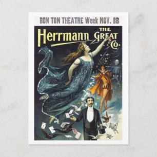 Herrmann The Great Restauriertes Vintage-Plakat Postkarte