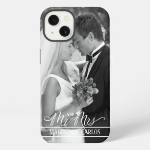 Herrn und Frau Kalligrafie-Schriftfoto personalisi iPhone 13 Hülle
