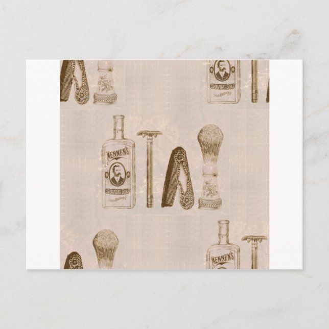 Herrrasieren Postkarte (Vorderseite)