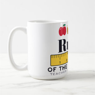 Herrscher des Klassenzimmers Lehrer Lineal Klassen Kaffeetasse
