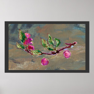 Herry Branch auf grau 1 Poster