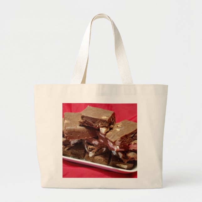 Herry Chocolate Marshmallow Fudge auf einer Platte Jumbo Stoffbeutel (Vorne)