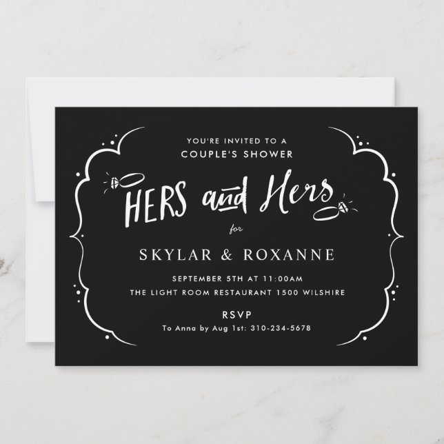 Hers and Hers Gay Couples - Einladung (Vorderseite)