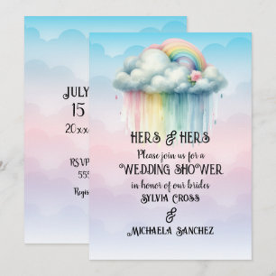HERS & HERS Lesbische Hochzeitsdusche Einladung