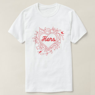 Hers Paare Valentins-T-Shirt T-Shirt