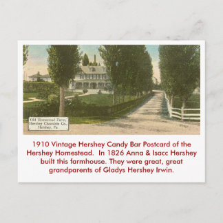 Hershey Candy Bar Postcard Postkarte