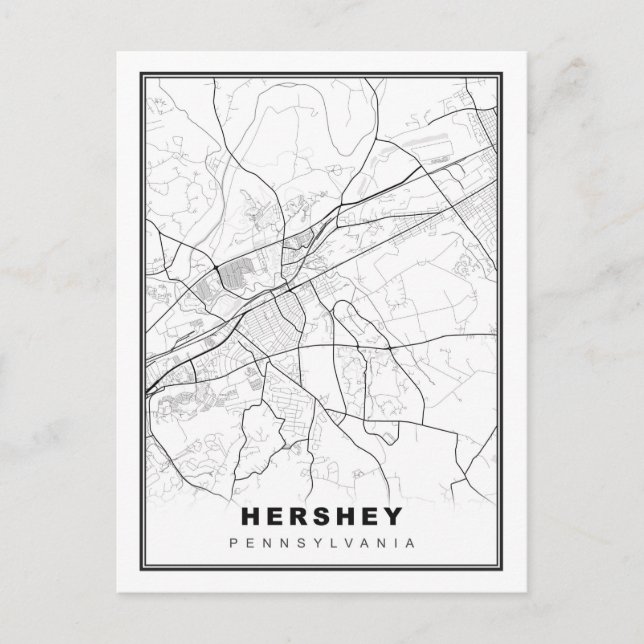 Hershey Map Postkarte (Vorderseite)