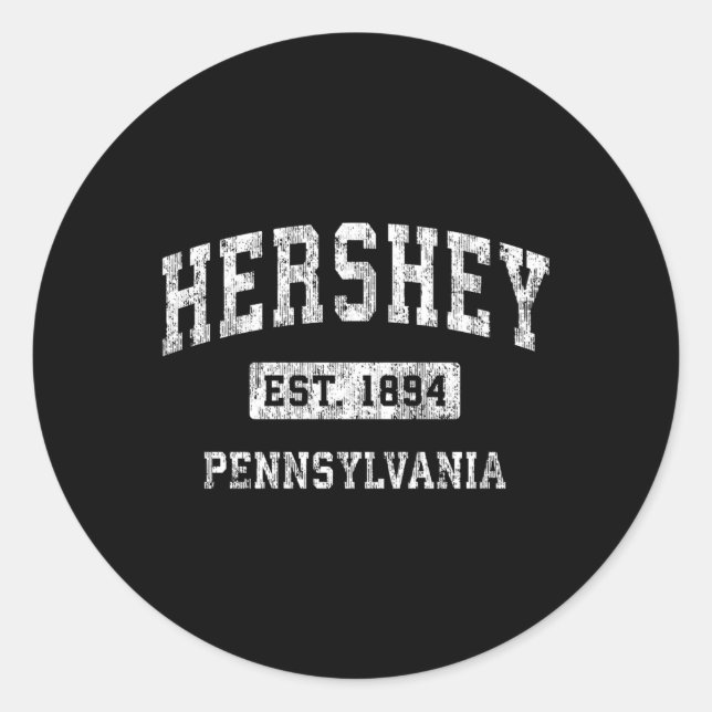 Hershey Pennsylvania Pa etablierte Sportarten Runder Aufkleber (Vorderseite)