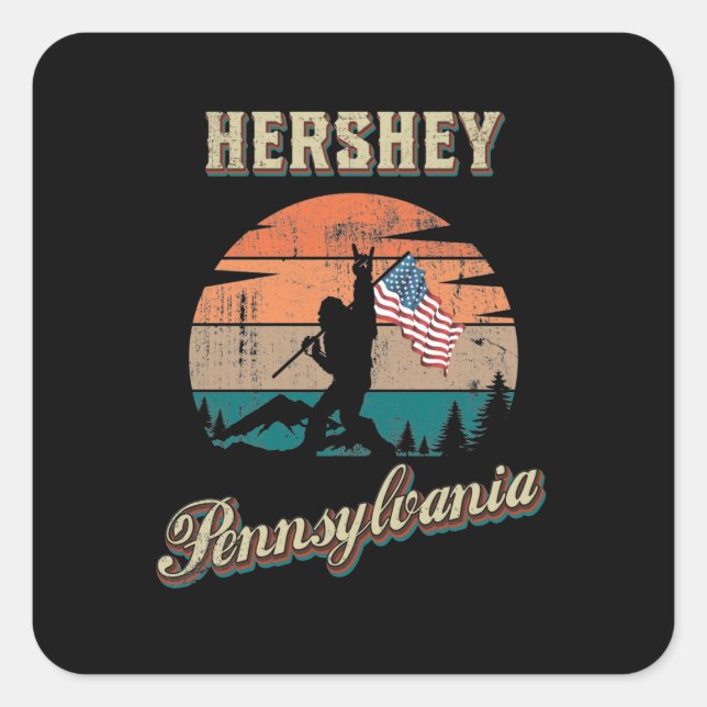 Hershey Pennsylvania Quadratischer Aufkleber (Vorderseite)