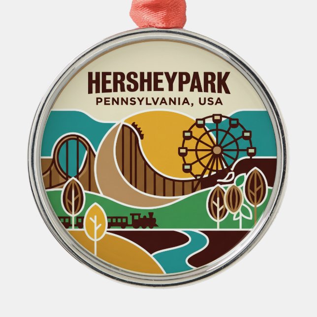 Hersheypark USA Ornament Aus Metall (Vorne)