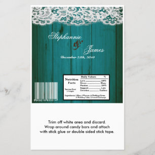Hershey's Großbarverpackung Distressed Teal Holz Flyer