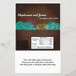 Hershey's große Bar-Einwickler Neon-Frühlingsblume Flyer