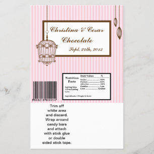 Hershey's Large Bar Wrapper Birdcage/Pink Stripes Flyer